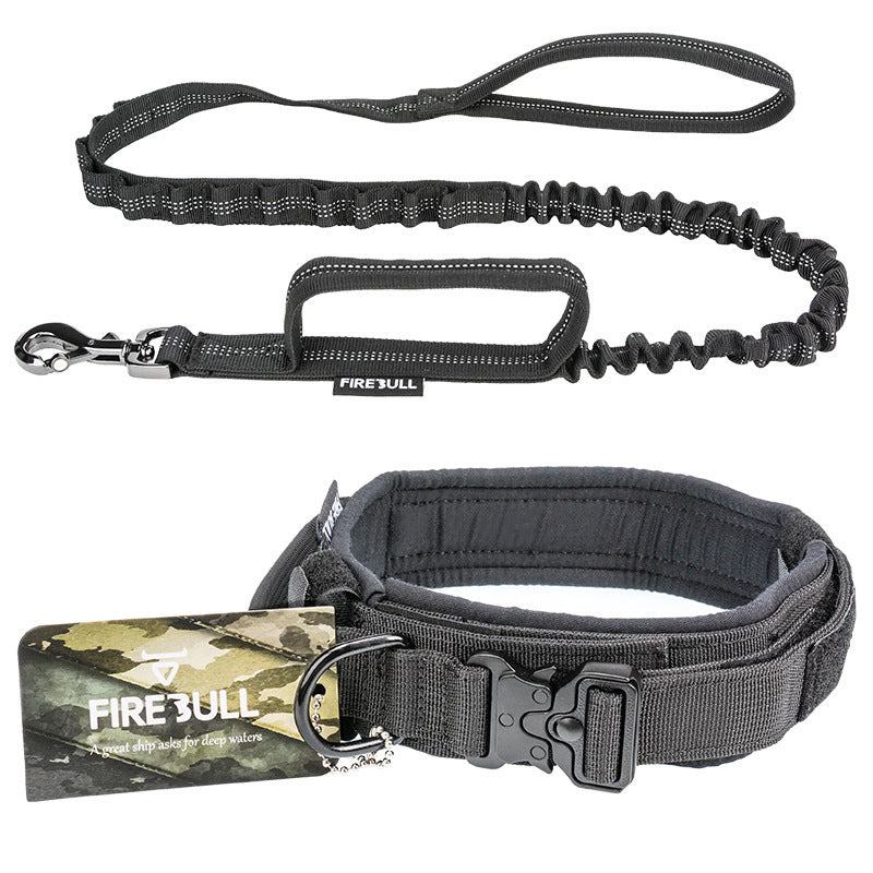 Pet tactical collar leash - My Store Grey / A / L Pet suplies