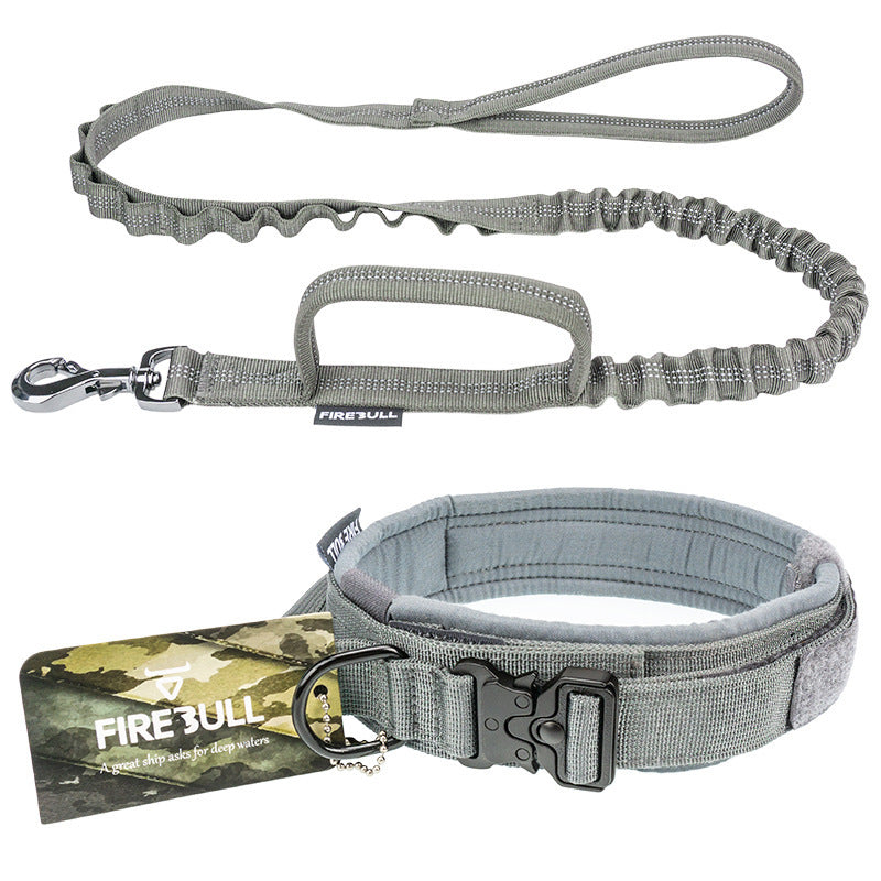 Pet tactical collar leash - My Store Grey / C / L Pet suplies