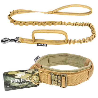 Pet tactical collar leash - My Store Khaki / C / L Pet suplies