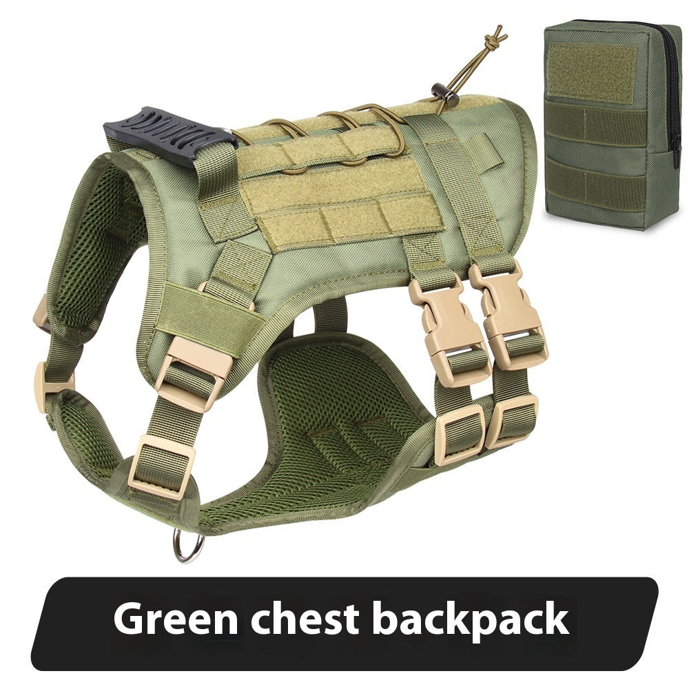 Tactical Chest And Back Oxford Large Dog Vest - My Store Green Diaper bag Backpack / L Pet suplies