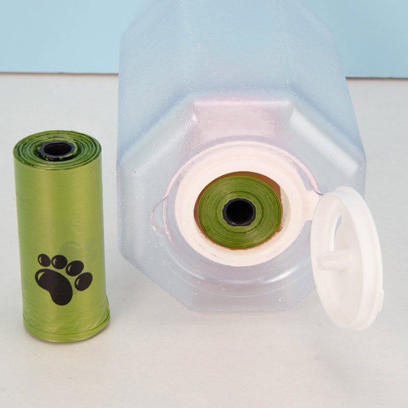 Portable Cat Dog Water Bottle Food Feeder Drinker Poop Dispenser 3 In 1 Leak-proof Multifunctional Dog Water Bottle Pet Products - My Store Pink Pet suplies