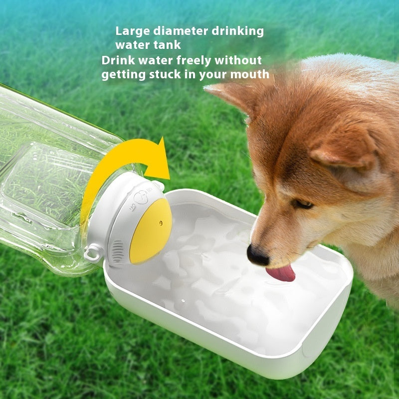 2 In 1 Dog Large Capacity Pets Out Drinking Pot Cat Water Dispenser Portable Water Cup Water And Food Integrated Bowl Pet Products - My Store Grey 1000ml Pet suplies