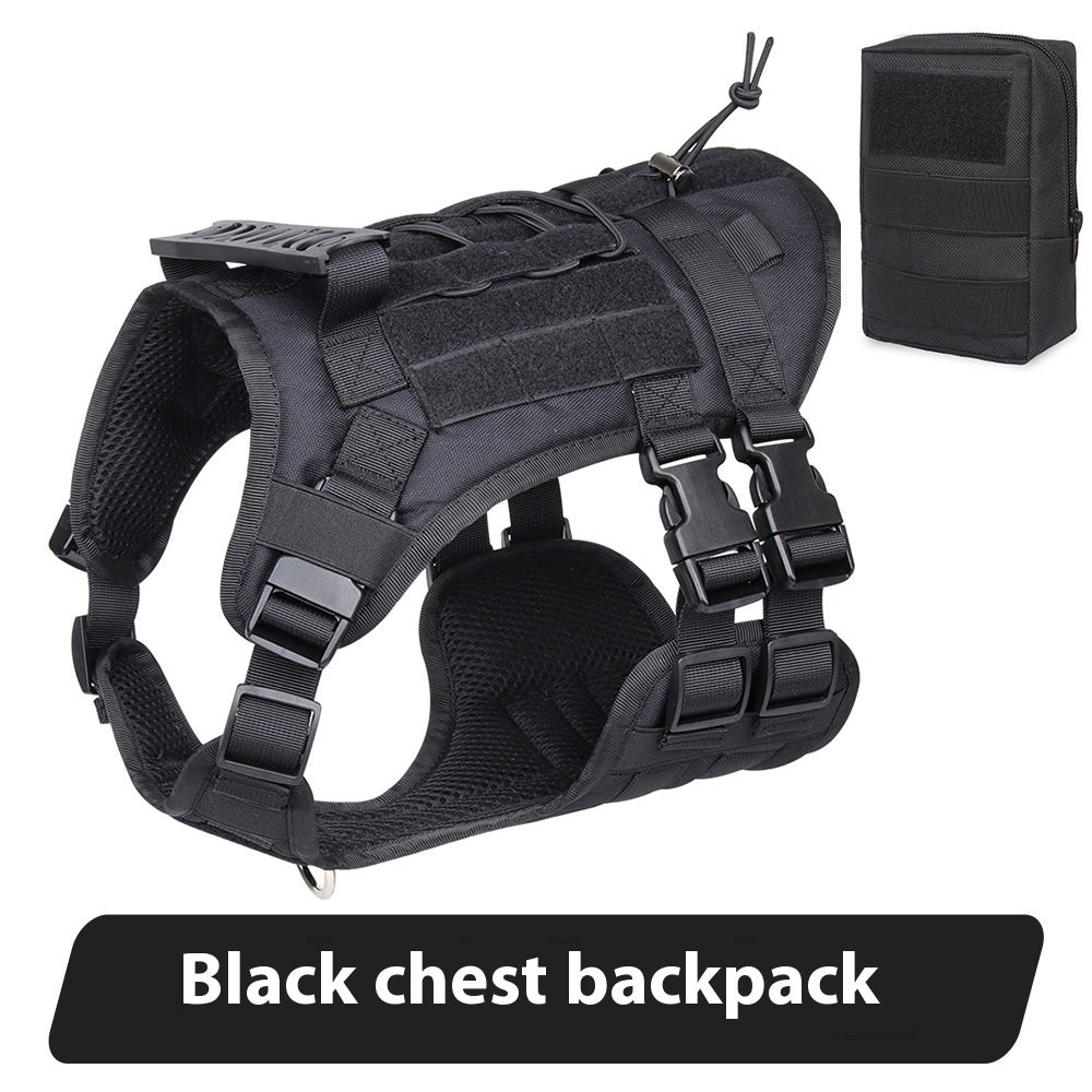 Tactical Chest And Back Oxford Large Dog Vest - My Store Black Diaper bag Backpack / L Pet suplies